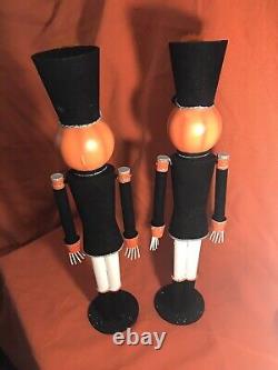 180 Degrees Halloween 25 Jack O Lantern Tin Soldiers (Arms Move) Vintage RARE