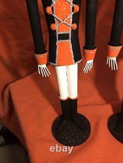 180 Degrees Halloween 25 Jack O Lantern Tin Soldiers (Arms Move) Vintage RARE