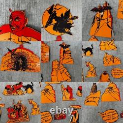1926 Pan Candy Company Complete Set Halloween Decor Diecut VTG VERY RARE 20s