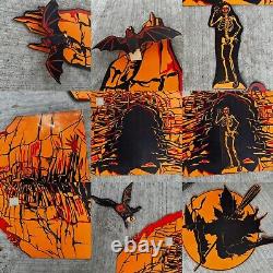 1926 Pan Candy Company Complete Set Halloween Decor Diecut VTG VERY RARE 20s