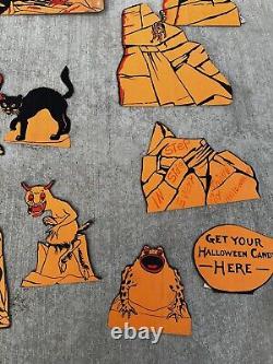 1926 Pan Candy Company Complete Set Halloween Decor Diecut VTG VERY RARE 20s