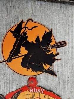 1926 Pan Candy Company Complete Set Halloween Decor Diecut VTG VERY RARE 20s