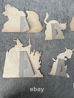 1926 Pan Candy Company Complete Set Halloween Decor Diecut VTG VERY RARE 20s