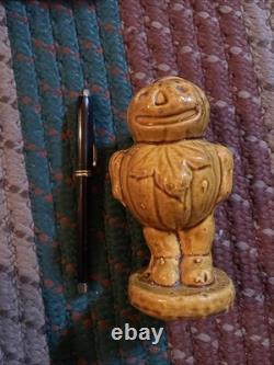 1949 Ceramic Jack O Lantern Porcelain Bank! Rare Vintage Halloween Decor! LQQK
