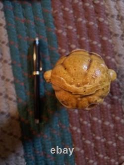 1949 Ceramic Jack O Lantern Porcelain Bank! Rare Vintage Halloween Decor! LQQK