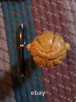 1949 Ceramic Jack O Lantern Porcelain Bank! Rare Vintage Halloween Decor! LQQK