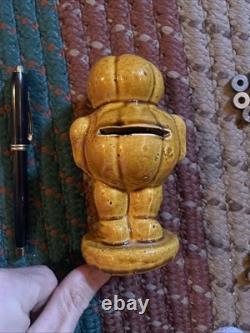 1949 Ceramic Jack O Lantern Porcelain Bank! Rare Vintage Halloween Decor! LQQK
