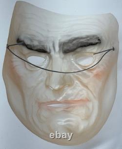1950's Topstone Industries Transparent Clear Halloween Face Masks PAIR Men RARE