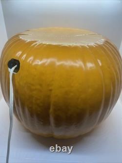 1973 VTG VINTAGE CERAMIC PUMPKIN JACK O LANTERN. RARE & EXCELLENT! 11x12 BIG