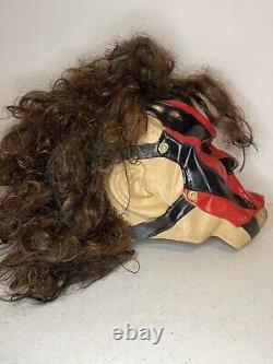 1998 Titan Sports Vintage Kane WWF 90s Attitude Era Halloween Mask Hair Rare