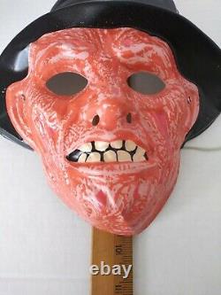 2-Vintage New Line Cinema Corp 1987 Freddy Krueger Plastic Masks VERY RARE HTF