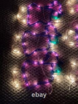 (2) Vintage Rare Mr Christmas Halloween Lights Six 14 Witches On Brooms