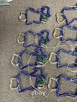 (2) Vintage Rare Mr Christmas Halloween Lights Six 14 Witches On Brooms