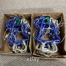 (2) Vintage Rare Mr Christmas Halloween Lights Six 14 Witches On Brooms