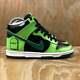 2007 Nike Dunk High Gs Tombstone Neon Green Vintage Rare Halloween Size 4y