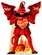 20s Rare Who The Devil Demon Halloween Valentine Die Cut Standee Card Germany