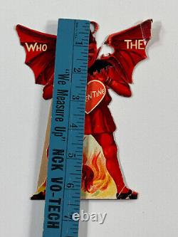 20s RARE Who the Devil Demon Halloween Valentine die cut standee card GERMANY