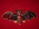3 Vtg Halloween German Diecut Embossed Bat Witch Black Cat Rare Antique