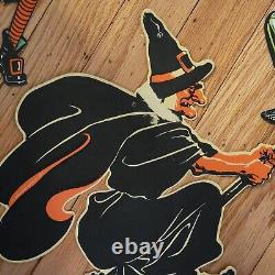 4 vintage Rare Beistle Halloween Party Decoration Cutouts joint posable