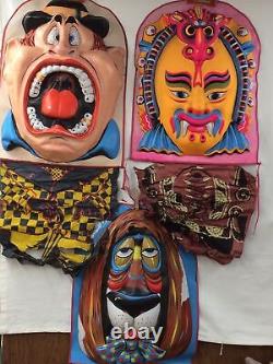 42 Rare Huge Oversized Halco Vintage Halloween Mask Fu Man Chu Loud Mouth Hound