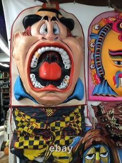 42 Rare Huge Oversized Halco Vintage Halloween Mask Fu Man Chu Loud Mouth Hound