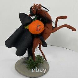 ANNALEE Dolls RARE Halloween Headless Horseman 1993 Excellent Cond Horse Pumpkin