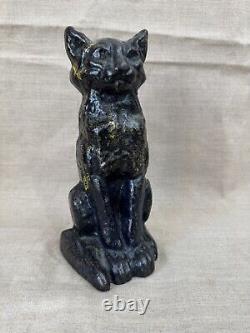 Antique 1920s Black Cat Iron Rare National Foundry Doorstop Halloween Prop