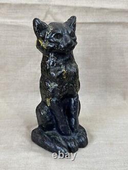 Antique 1920s Black Cat Iron Rare National Foundry Doorstop Halloween Prop