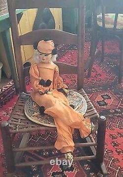 Antique Halloween Doll Cloth RARE 1920s Halloween Costume Painted Face 32