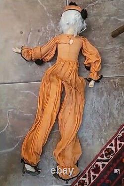 Antique Halloween Doll Cloth RARE 1920s Halloween Costume Painted Face 32