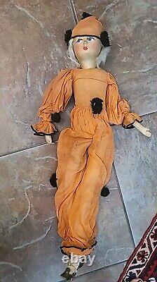 Antique Halloween Doll Cloth RARE 1920s Halloween Costume Painted Face 32