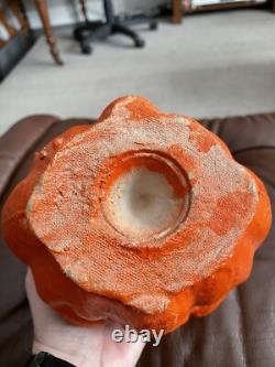 Antique Paper Mache Halloween Double Sided Faced Rare Jack-O-lantern Pumpkin #3