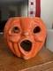 Antique Paper Mache Halloween Double Sided Faces Rare Jack-o-lantern Pumpkin #1