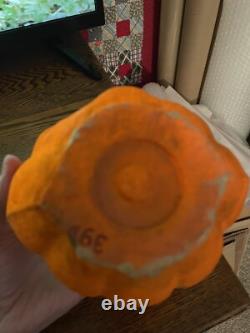 Antique Paper Mache Halloween Jack-O-lantern Pumpkin Rare As Is