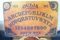 Antique Vintage Rare Wood Ouija Board Mystical Graphics Halloween Party USA