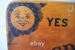 Antique Vintage Rare Wood Ouija Board Mystical Graphics Halloween Party USA