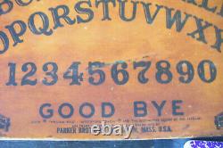Antique Vintage Rare Wood Ouija Board Mystical Graphics Halloween Party USA