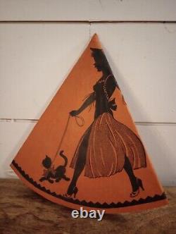 Antique Vtg Halloween Party Parade Hats Early 1900s Tissue Crepe Paper Witch Cat