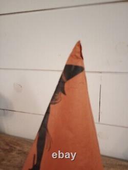 Antique Vtg Halloween Party Parade Hats Early 1900s Tissue Crepe Paper Witch Cat