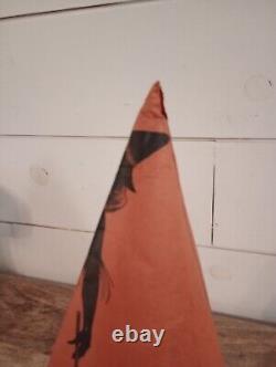 Antique Vtg Halloween Party Parade Hats Early 1900s Tissue Crepe Paper Witch Cat