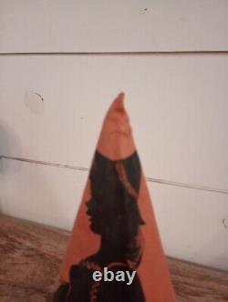 Antique Vtg Halloween Party Parade Hats Early 1900s Tissue Crepe Paper Witch Cat