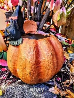 Bethany Lowe? Halloween? Witch Jol? Pail? Collectible? Retired? Rare? Paper Mache