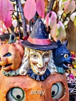 Bethany Lowe? Halloween? Witch Jol? Pail? Collectible? Retired? Rare? Paper Mache