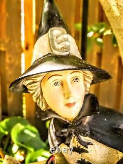Bethany Lowe? Halloween? Witch On Moon? Collectibles? Retired? Rare? Vintage? Folk Art