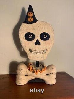 Bethany Lowe Vintage Halloween Skeleton Head Nodder 14 1/4 RARE, Collectible