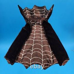 Build-A-Bear Vintage Vampire Dracula Black Velvet Spiderweb Cape Halloween Rare