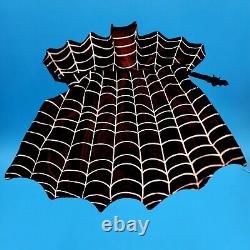 Build-A-Bear Vintage Vampire Dracula Black Velvet Spiderweb Cape Halloween Rare