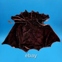 Build-A-Bear Vintage Vampire Dracula Black Velvet Spiderweb Cape Halloween Rare