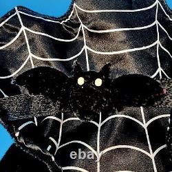 Build-A-Bear Vintage Vampire Dracula Black Velvet Spiderweb Cape Halloween Rare