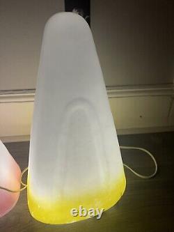 Candy Corn Blow Mold Rare Vintage Union Products Halloween Easter Pastel Yellow